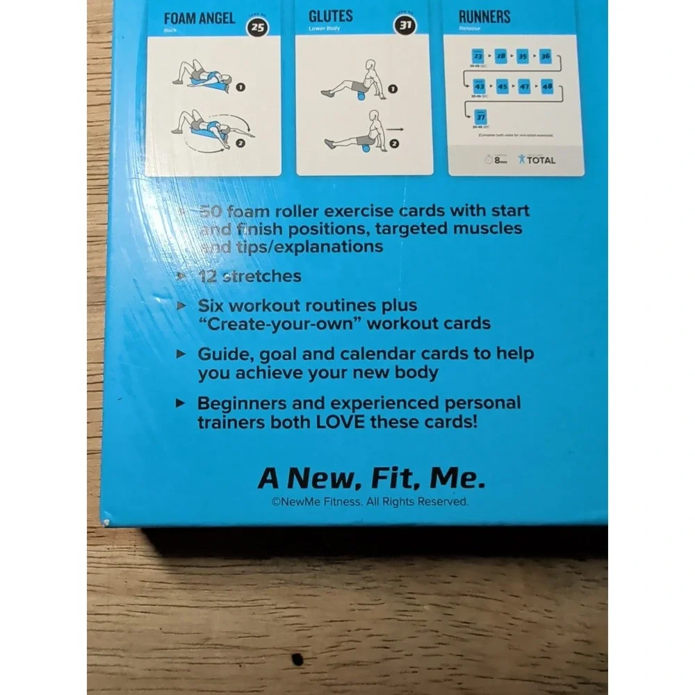 Foam Roller Workout Cards, Instructional Fitness Deck for Women & Men, Beginn...